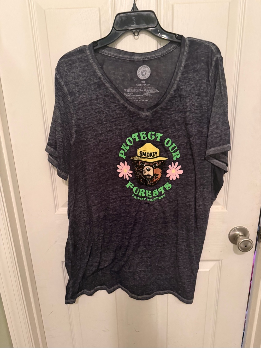 Lane Bryant Charcoal Smokey Bear 'Protect Our Forests' Short Sleeve Tee